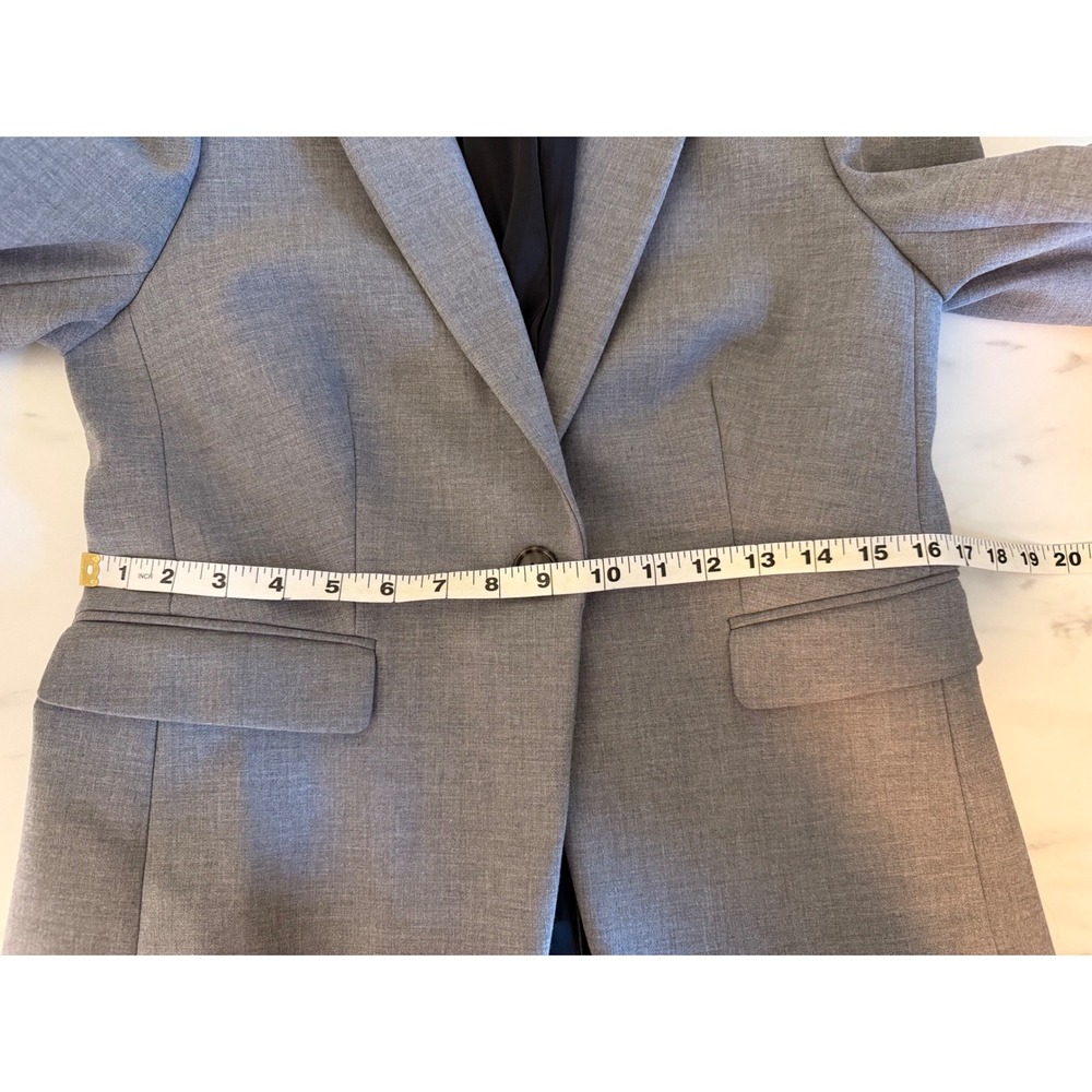 J.Crew 365 Womens Gray Single Button Blazer Jacket Size 6 Professional Office - Picture 12 of 13